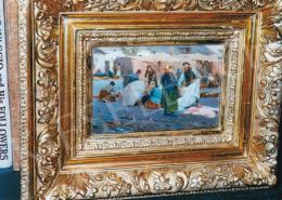 Deák Ébner, Lajos - In the Market, oil on fibre-board, Signed lower left: L. Ébner, Photo: Tamás Kieselbach